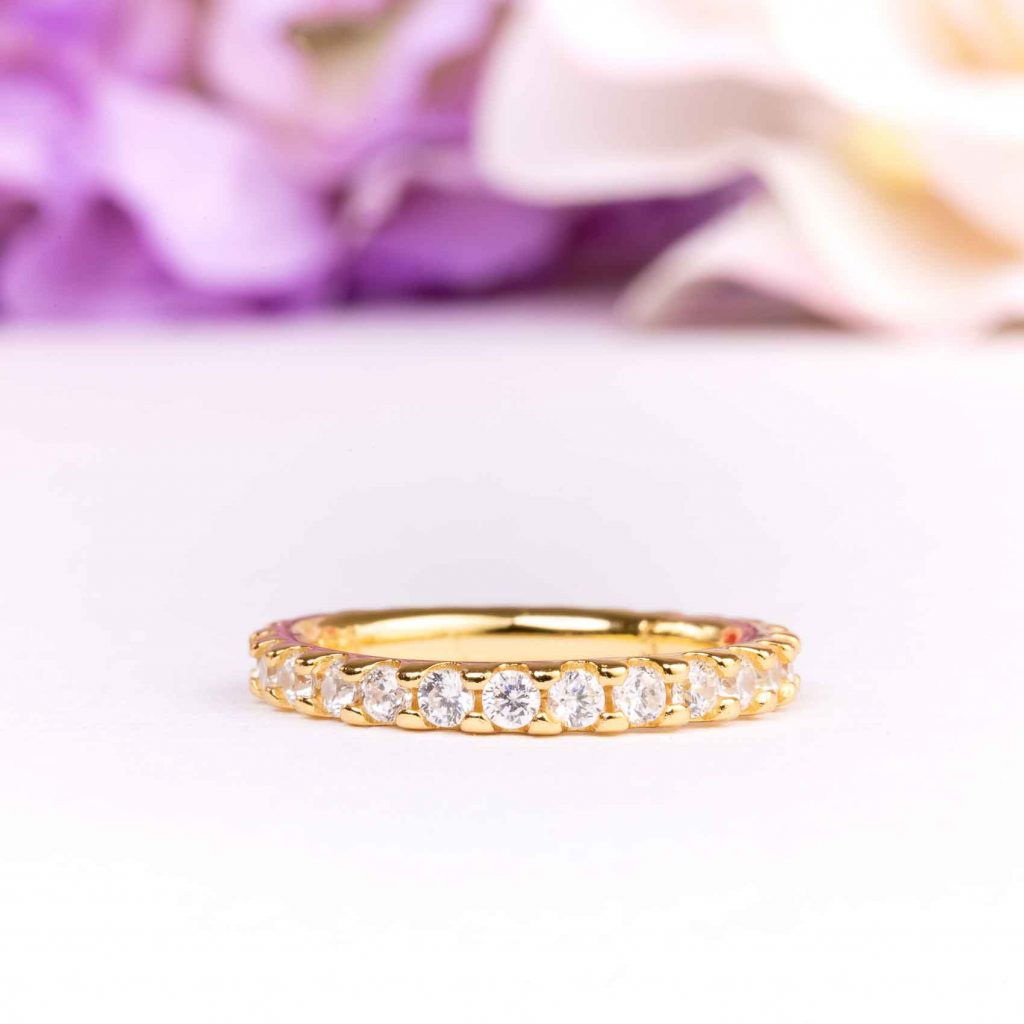 1 ctw 2mm Eternity Wedding Band in Gold