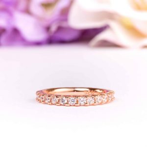 2mm Eternity Wedding Band In Rose Gold