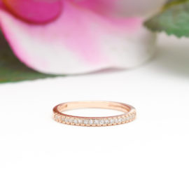 2mm Half Eternity Band in Rose Gold
